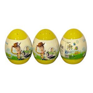 3x Disney Toy Story Plastic Eggs 40 Stickers Each